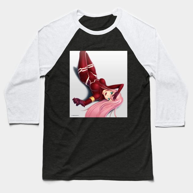 Zero Two Baseball T-Shirt by hybridmink